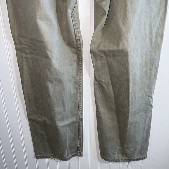 Wrangler Jeans Size 38x32 Mens Relaxed Fit Destroyed Stained Light Khakis - Picture 9 of 9